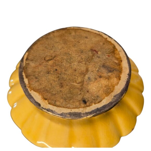 Vintage Weeping Gold Vase Yellow Ceramic 8 Inch Savoy MCM Decor - Picture 7 of 16